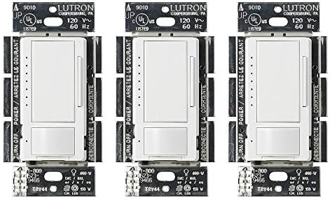 Lutron Main-94572 מאסטרו לבן C.L Dimmer and Motion חיישן | קוטב יחיד ורב-מיקום | MSCL-OP153M-WH